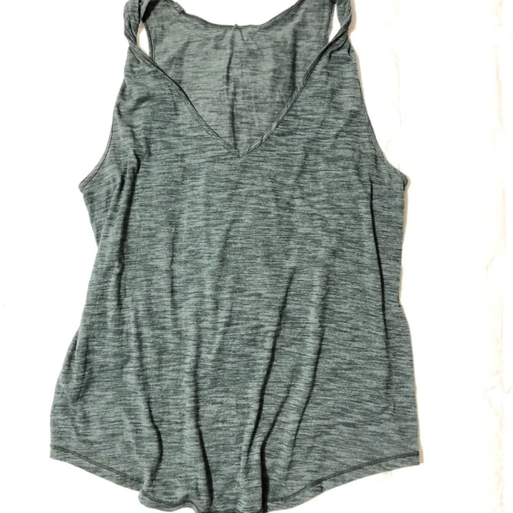 LULULEMON - Heather Green Twist Strap Tank
